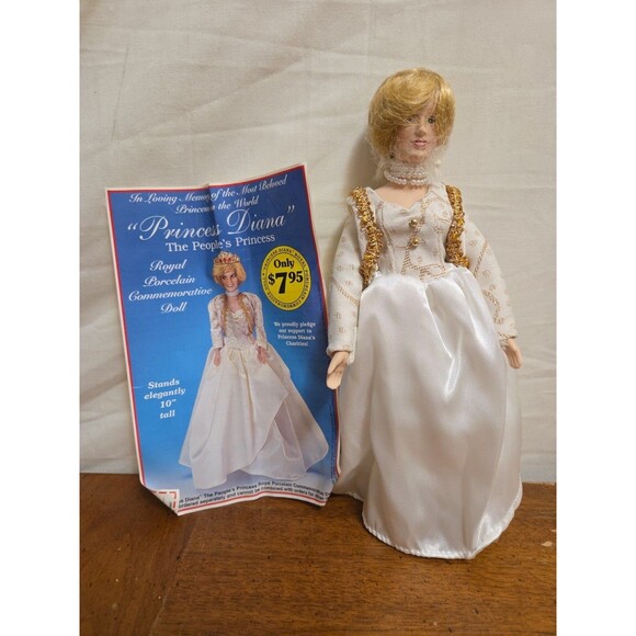 Princess Diana Porcelain Doll The Manorville Collection 1998 (Approx. 12") *NEW* - Picture 1 of 3